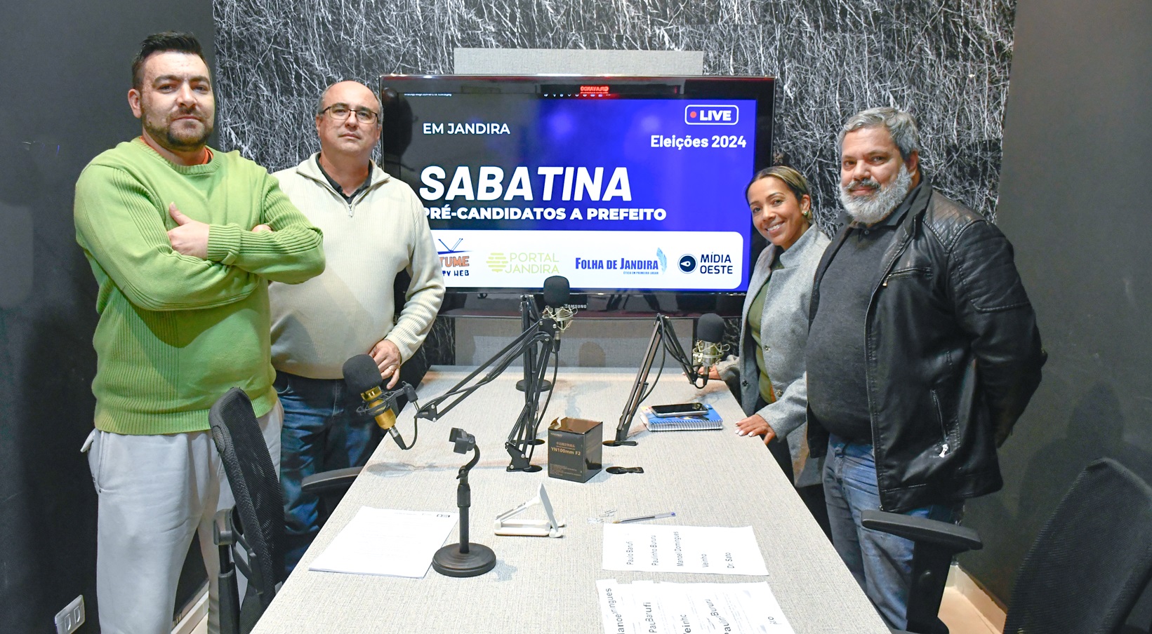 Sorteio Sabatina com os pré-candidatos a prefeito de Jandira
